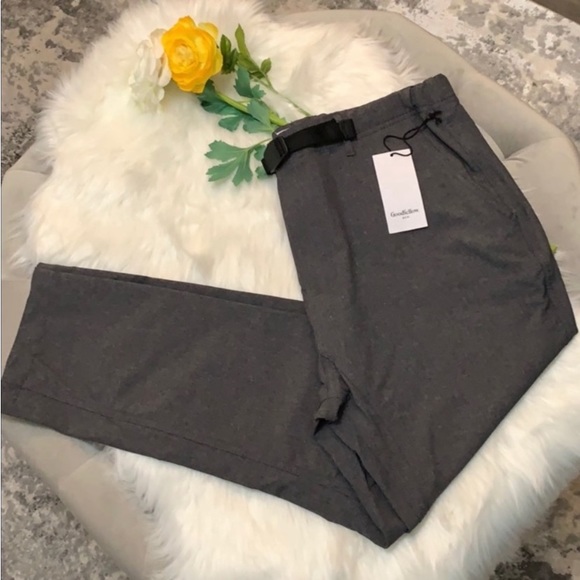 Goodfellow & Co Other - FIRM NO LIKES! NEW! Men’s Gray & Black Mixed Color Belted Performance Pants